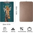 thumbnail image 2 of Animal Clipboards, Wood Clipboard, Decorative Wooden Clip Board with Low Profile for Office, School,Standard A4 Letter Size 12.5”x 9” with Cute Giraffe, Funny Clipboard, 2 of 6