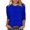 Dark Blue, variant on Meichang 3/4 Sleeves Tops for Women Dressy Tie Die Print Spring Thin T-Shirts Lightweight Soft Round Neck Pullover Shirts Casual Three Quarter Sleeve T-Shirt Top