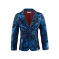 thumbnail image 2 of ETHAN Boys 1 Pieces Suit Colour Jacquard Slim Fit Jacket for Wedding Prom Party Tuxedo Suit Jacket for Juniors 20Y, 2 of 7