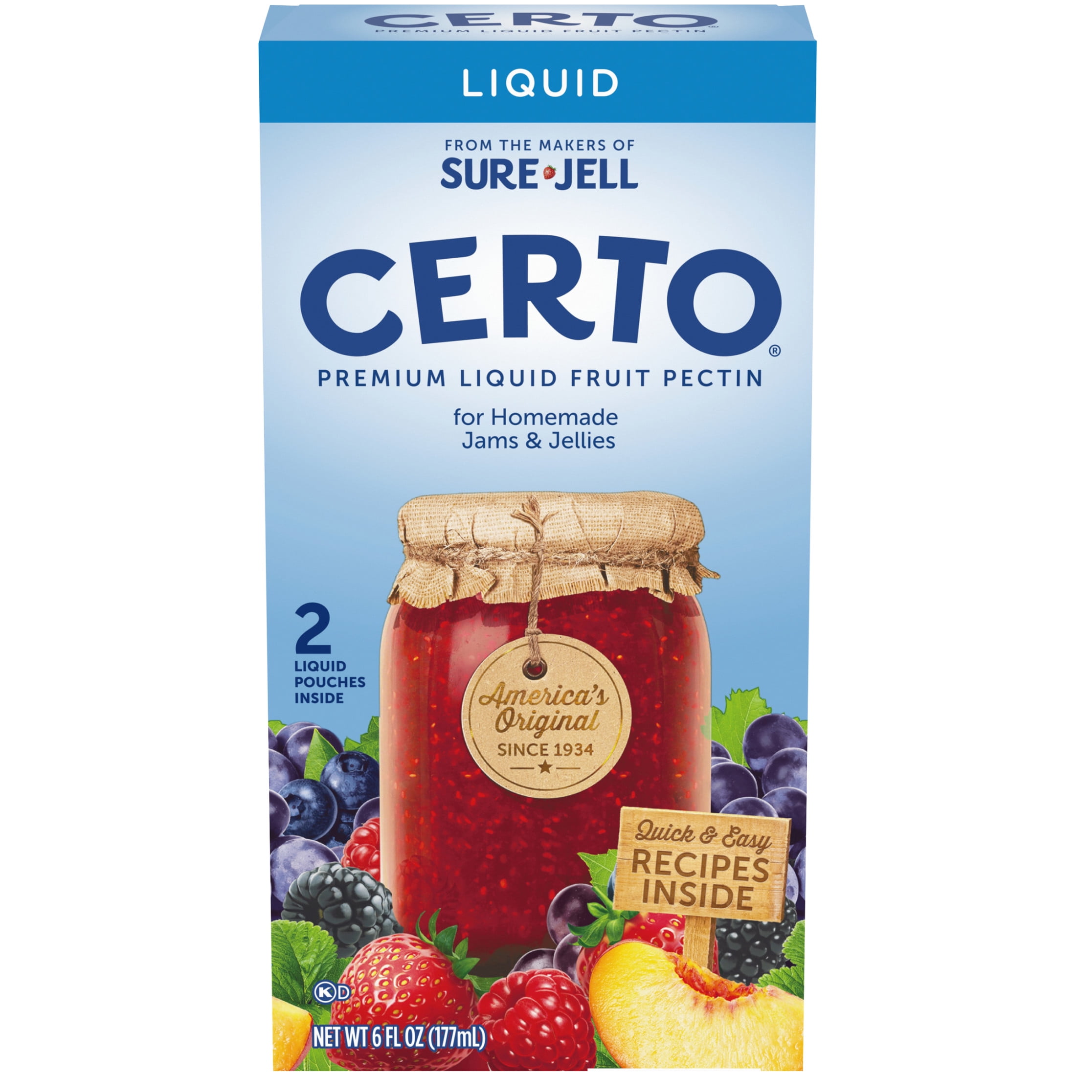 2 pack) Certo Premium Liquid Fruit Pectin, 2 ct Packs 2 pack) Certo Premium Liquid Fruit Pectin, 2 ct Packs