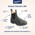 thumbnail image 6 of Blundstone 587 Unisex Classic Series Chelsea Boot for Men and Women with Shock Absorption and Premium Water Resistant Leather, Rustic Black, 9 US Men / 11 US Women / 8 AU, 6 of 8