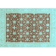 thumbnail image 1 of Ahgly Company Indoor Rectangle Oriental Light Blue Modern Area Rugs, 4' x 6', 1 of 4