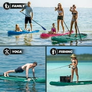 SUSIEBAY Inflatable Stand Up Paddle Board with Premium SUP Accessories and Surfing Backpack | 10‘6“ 11ft #Black, Wide Stance, Surf Control, Non-Slip Deck, Paddle and Pump for Youth & Adult