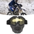 thumbnail image 1 of Skull Motorcycle Helmet Goggles Dirt Bike Motorcycle Goggles for Motocross ATVOffroad Riding Racing Men Women, 1 of 7