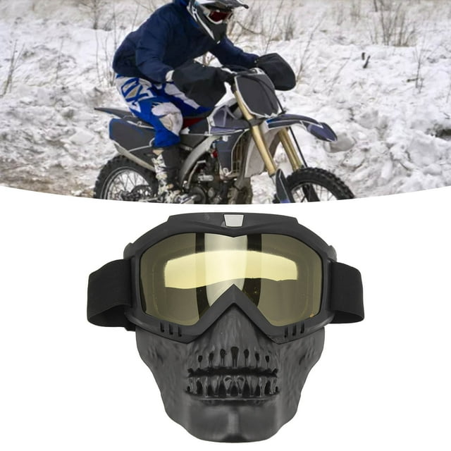 Skull Motorcycle Helmet Goggles Dirt Bike Motorcycle Goggles for Motocross ATVOffroad Riding Racing Men Women