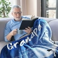 thumbnail image 3 of Christmas Grandpa Gifts, Birthday Gifts for Grandpa, Best Grandpa Gifts from Grandchildren, Grandpa Birthday Xmas Gift from Granddaughter Grandson, Grandfather Gifts Ideas Throw Blanket 50x60, 3 of 6