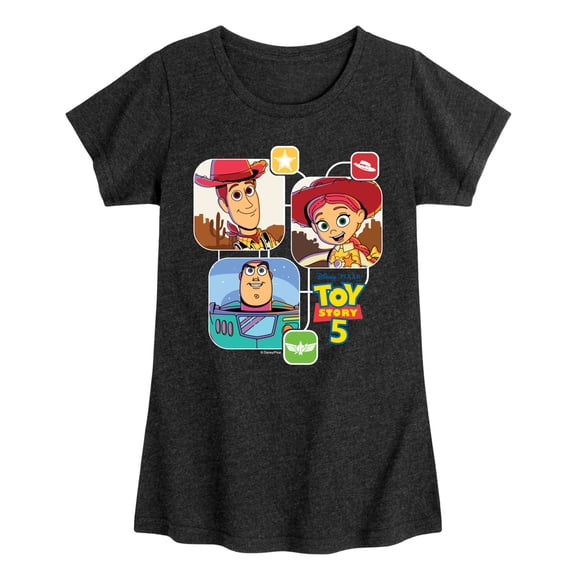 Toy Story - Character Icons Girls' Fitted Short Sleeve Graphic T-Shirt