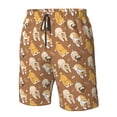 thumbnail image 4 of Cauagu Cartoon Bulldog Print Men's Swim Trunks,Hawaiian Bathing Suit Swimsuits Beach Shorts with Pockets for Men Quick Dry Swimming Board Shorts-X-Large, 4 of 6