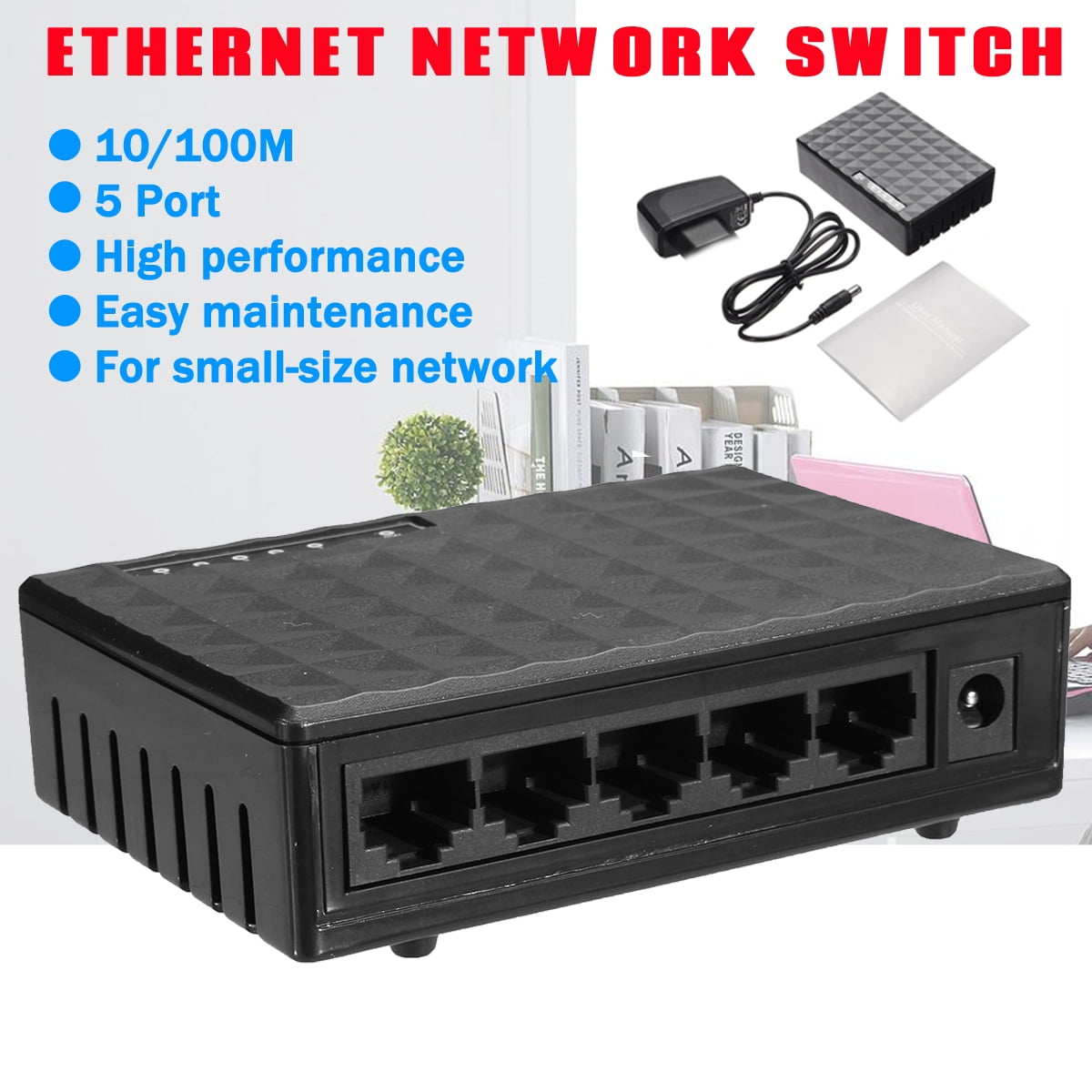 5-Port Gigabit LAN Ethernet Network Switch HUB Desktop Adapter 10//100Mbps