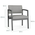 thumbnail image 3 of Lenox Steel Reception Waiting Oversize Guest Chair / Charcoal Steel / Blue, 3 of 5