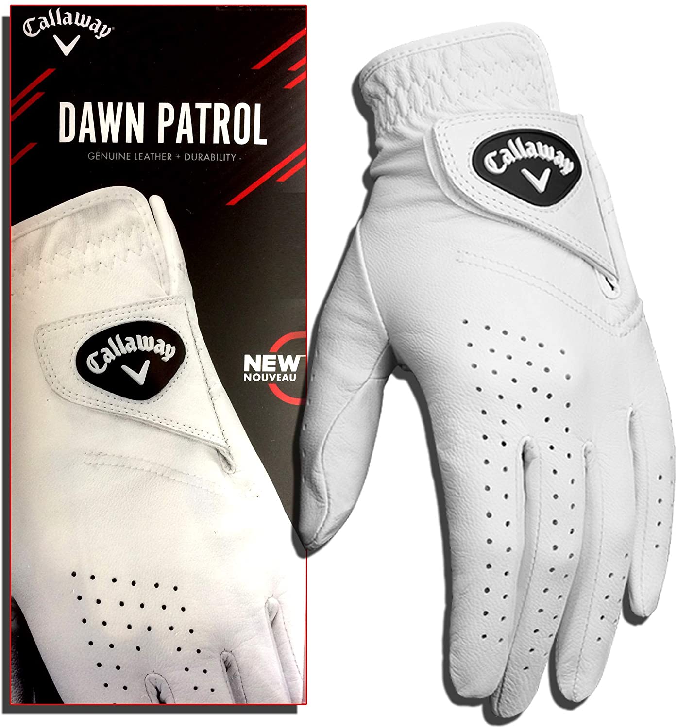 Callaway Dawn Patrol Golf Glove, M/L, White photo 1