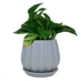 thumbnail image 2 of 7008878 PLANTER CONTOUR BLU 8"" Trendspot Contour 8 in. D Ceramic Planter Blue (Pack of 2), 2 of 3