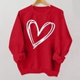 thumbnail image 4 of Womens Sweaters Valentine's Day Cute Love Print Long Sleeve Crew Neck Pullover Sweatshirt Loose Fit L Size Sweaters For Women, 4 of 4
