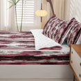 thumbnail image 5 of Homewish Retro Red Zipper Queen Comforter Set with Fitted Sheet and 2 Pillowcases,Contemporary Aesthetic Zipper Bedding Set,Reversible,4pcs, 5 of 8