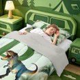 thumbnail image 3 of meiyoeat wild Animal Dino Print Twin Comforter Sets,3D Cartoon Monogrammed P Art Bedding Set,Light Gray Reversible,2pcs,1 Comforter and 1 Pillowcase, 3 of 7