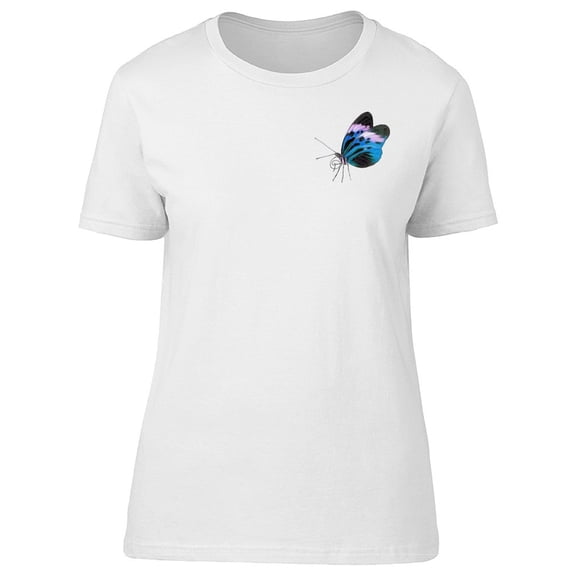 Blue Watercolor Pocket Butterfly Tee Men's -Image by Shutterstock
