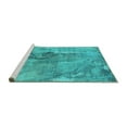 thumbnail image 2 of Ahgly Company Machine Washable Indoor Rectangle Oriental Turquoise Blue Industrial Area Rugs, 5' x 7', 2 of 4