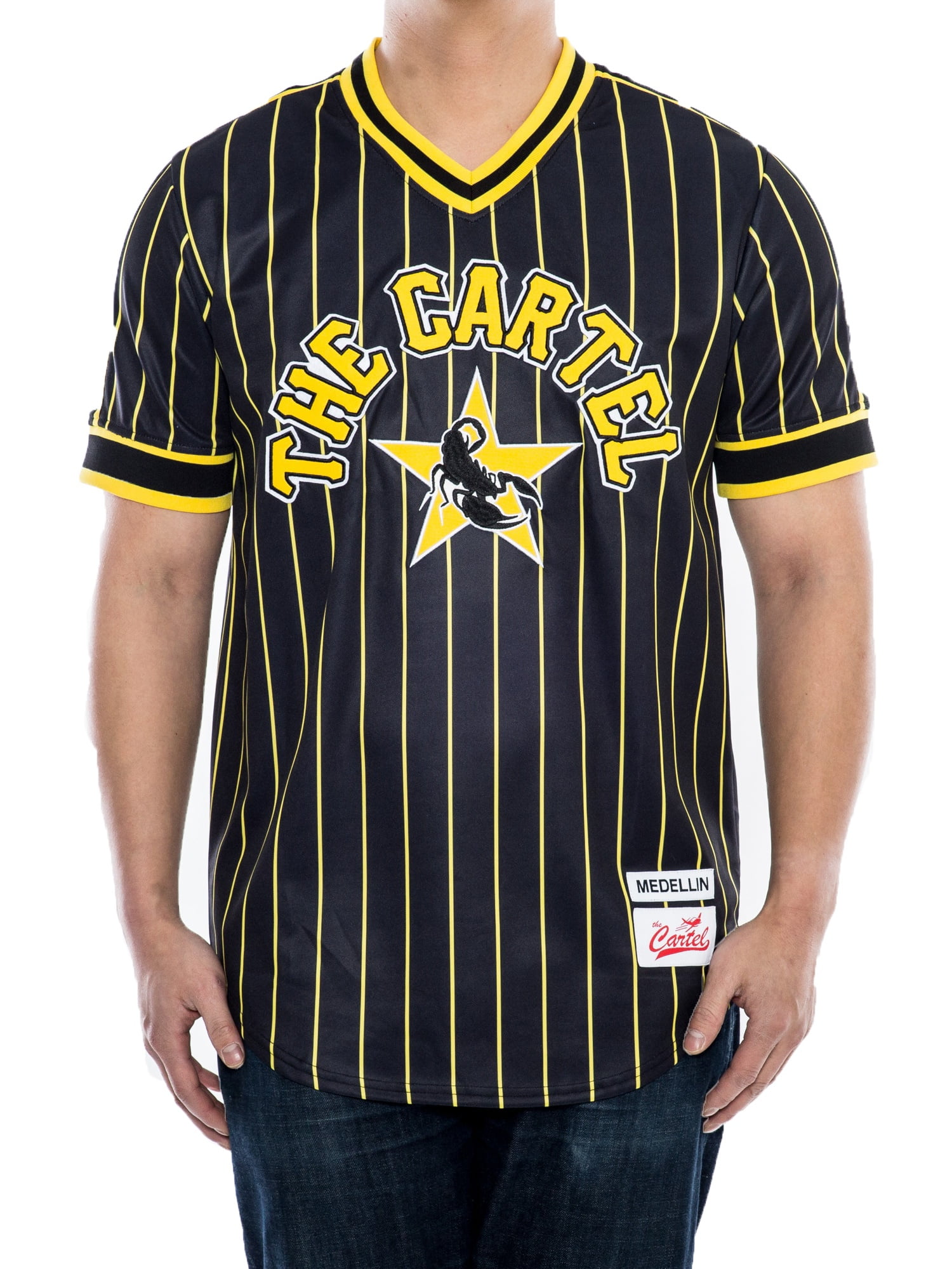 baseball jersey black and yellow