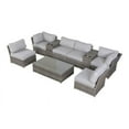 thumbnail image 5 of Living Source International 9-Piece Wicker Sectional Set with Cushions - Gray, 5 of 5