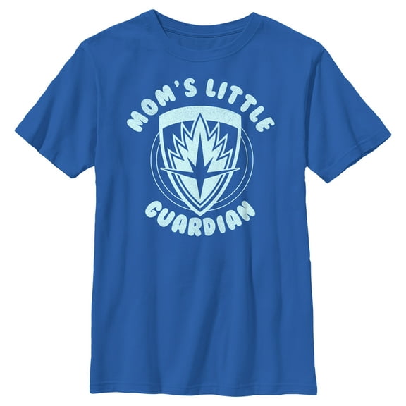 Boy's Guardians of the Galaxy Mom's Little Guardian Shield Graphic Tee Royal Blue Medium