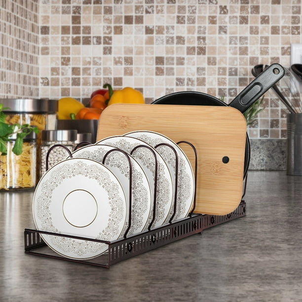 EBTOOLS Pot Organizer Rack for Expandable 7 Pans Pots Lid