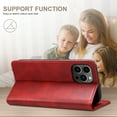 thumbnail image 5 of Allytechgroup Wallet Phone Case for iPhone 15 Pro, Folio PU Leather Wallet Case Stand with Card Slots Build - in Magnet Protective Cover for iPhone 15 Pro 6.1 inch, Red, 5 of 6