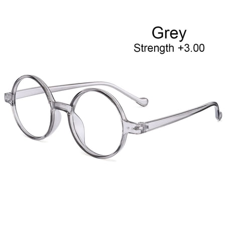 Men Portable Women Vision Care Presbyopia Eyeglasses Anti-UV Blue Rays Far Sight Eyewear Reading Glasses GREY STRENGTH +3.00