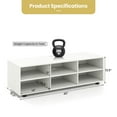 thumbnail image 3 of Spaco TV Stand for TV up to 55 Inch with 6 Storage Compartments-White, Mid Century Modern TV Stand for Living Room Bedroom, 3 of 7