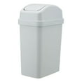 thumbnail image 2 of Qholemyo Large Capacity Cream Style Household Garbage Can With Lid Thickened Seam Press Shaking Lid Kitchen Trash Can Living Room Plastic Trash Cans, 2 of 3