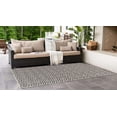 thumbnail image 3 of Rugs.com Jill Zarin Outdoor Collection Rug – 10' x 14' Charcoal Gray Flatweave Rug Perfect For Living Rooms, Large Dining Rooms, Open Floorplans, 3 of 9