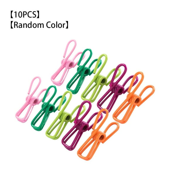 Bewildely 10 Uds pinzas para ropa de plástico potentes pinzas para la ropa pinzas para colgar toallas bolsa de comida Clip de sellado organizador de Almacenamiento y organización del hogar Bewildely HA000523-00B