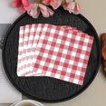 thumbnail image 5 of Rkxzt 20 count Red and White Gingham Paper Napkins Disposable Checkered Napkin Bulk 6.3 x 6.3 in Classic Plaid Napkin for Dinner Picnic BBQ Christmas New Year Birthday Party, 5 of 6