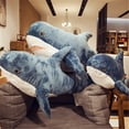 thumbnail image 2 of 80/100/140cm Giant Shark skin Plush Toy Soft Plush Shark Skin Semi-finished Coat Fish Pillow Toys Dolll Gift for Kids Child, 2 of 4
