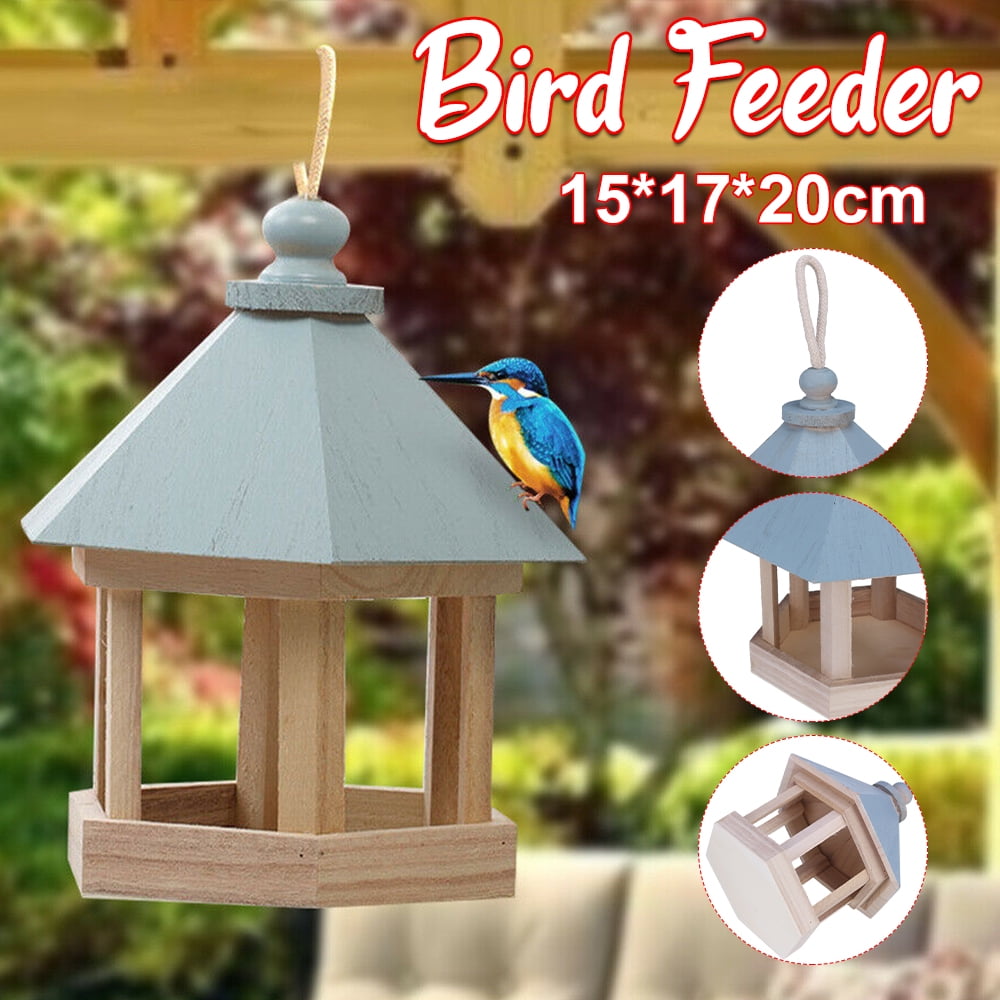 Wooden New Hot Wild Bird Feeder Outdoor Bird Feeders Food Container