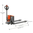 thumbnail image 2 of Tory Carrier 3300lbs Electric Lithium Battery Powered Pallet Truck Jack 48"Lx27"W Orange, 2 of 10
