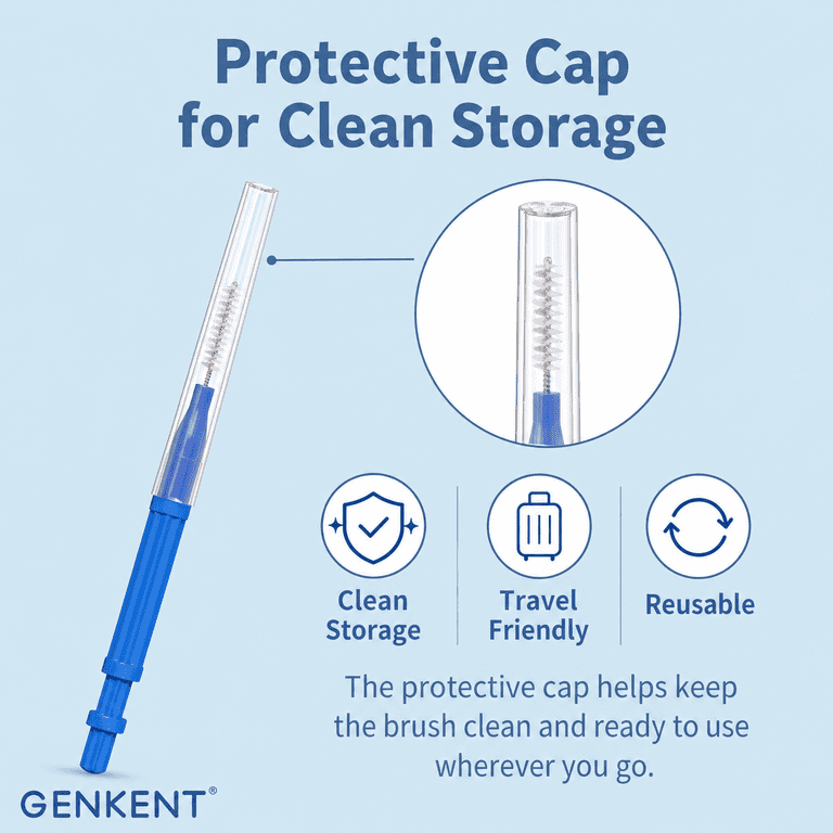 GENKENT Interdental Brush 64 Count, Reusable photo 2