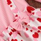 thumbnail image 3 of Vestido de manga larga con cuello redondo para niña, vestido de manga larga con cuello redondo y estampado de corazones, falda acampanada, vestido de princesa de dos piezas a la moda para niñas pequeñ, 3 of 6