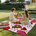 thumbnail image 4 of Romantic Love Outdoor Rug for Patio/Deck/Porch, Non-Slip Large Area Rug 3 x 5 Ft, Valentine's Day Cartoon Stars Heart Pink Red Indoor Outdoor Rugs Washable Area Rugs, Camping Rug Carpet Runner, 4 of 8