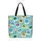 thumbnail image 1 of Disketp World Travel1 Bolsa Tote de Lona para Mujer, Bolso de Hombro y Cruzado con Cierre de Cremallera, 1 of 7