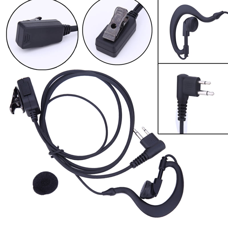 Earpieces for Motorola Walkie Talkies with Mic 2 Pin Acoustic Tube Headset  and PPT for CP200 GP2000 XU1100 PRO1150 MU12