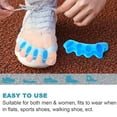 thumbnail image 4 of YUNOVA 2 Pairs Gel Toe Separators for Bunions Relief, Silicone Toe Spacers for Men Women, Overlapping Toes Corrector, Hammertoe Straightener, Yoga Toe Spreaders, Comfort-Fit Design, 4 of 7