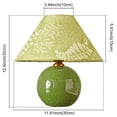 thumbnail image 2 of Deyidn Green Crackle Glaze Ceramic Table Lamp with Linen Shade, 11.81", Farmhouse Style Decorative Lighting, 2 of 14