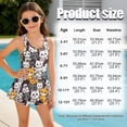 thumbnail image 5 of DISNIMO Girls Swimsuit Cat Printed One-Piece Bathing Suit with Skirt Sleeveless Soft U Neck Swimwear Quick Dry Swim Dress Hawaiian Summer Swimsuits for Kids Girls, 5 of 8