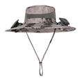 thumbnail image 2 of Sombrero de refrigeración con ventilador, sombrero para el sol, ala ancha, recargable, 3 velocidades, con ventilador solar, pescador tinta caqui, 2 of 8