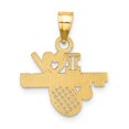 thumbnail image 4 of 14k Yellow Gold I HEART TENNIS Charm Pendant, 4 of 4