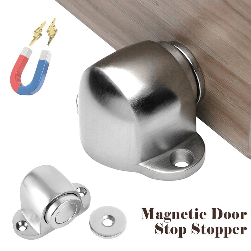 2/4X Stainless Steel Strong Magnetic Door Stop Stopper Holder Catch Door Suction 