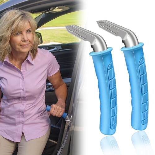 2 Pack Car Door Handle Assist for Elderly – Door Handle for Seniors Portable Mobility Aid Handicap Vehicle Support Handle Ideal for Sit-to-Stand Assistance Parkinson