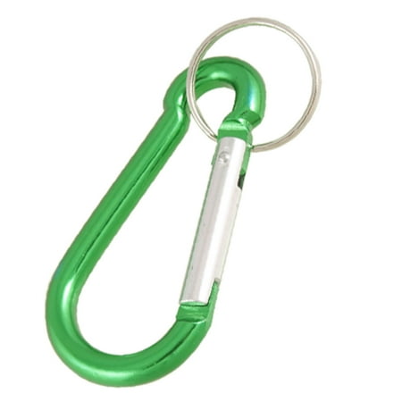 - Aluminum Split Silver Tone Key Ring Carabiner for Traveling