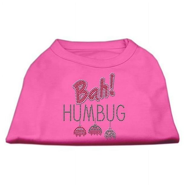 Bah Humbug Strass Chemise de Chien Rose Vif XL (16)