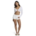 thumbnail image 2 of Mills by Millie Bobby Brown Women's Dolphin Hem Denim Shorts, Sizes XXS-XXL, 2 of 5